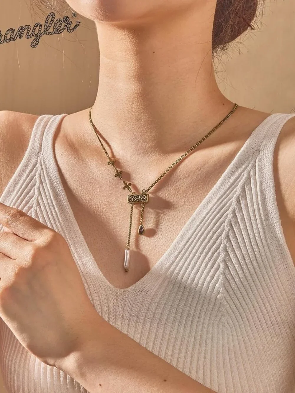 Women TeardropGold Western Gold Plated Wrangler Heart Turquoise Pendant Necklace